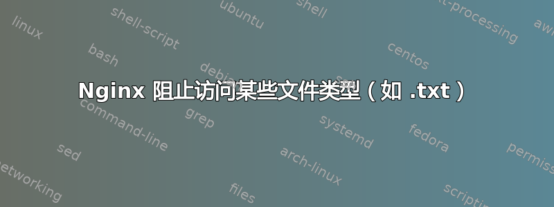 Nginx 阻止访问某些文件类型（如 .txt）