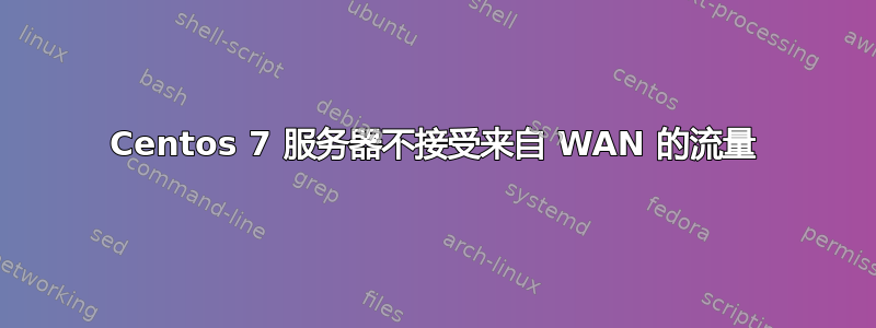 Centos 7 服务器不接受来自 WAN 的流量