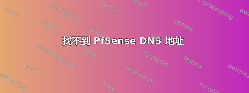 找不到 PfSense DNS 地址