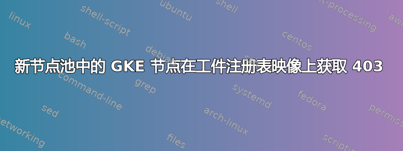 新节点池中的 GKE 节点在工件注册表映像上获取 403