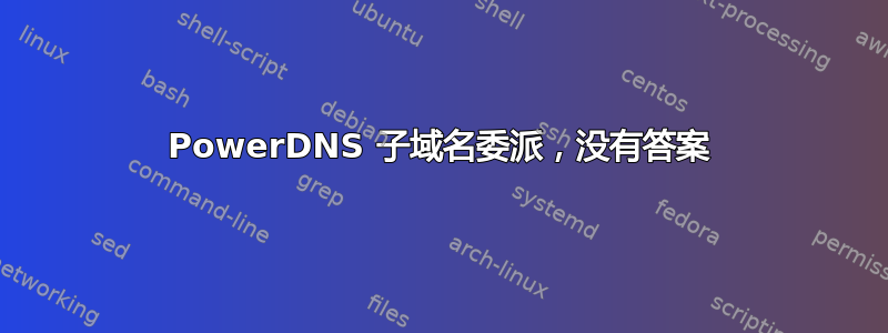 PowerDNS 子域名委派，没有答案