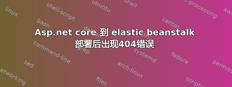 Asp.net core 到 elastic beanstalk 部署后出现404错误