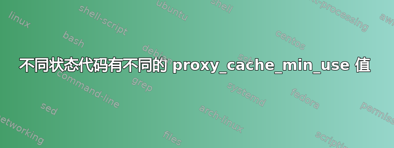 不同状态代码有不同的 proxy_cache_min_use 值