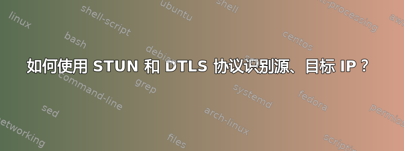 如何使用 STUN 和 DTLS 协议识别源、目标 IP？