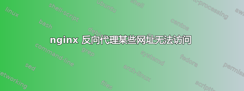 nginx 反向代理某些网址无法访问