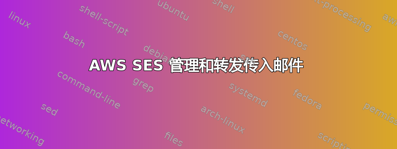 AWS SES 管理和转发传入邮件