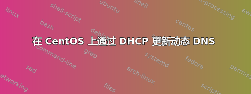 在 CentOS 上通过 DHCP 更新动态 DNS