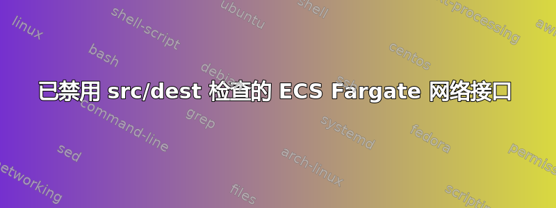 已禁用 src/dest 检查的 ECS Fargate 网络接口