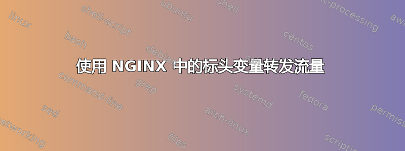 使用 NGINX 中的标头变量转发流量