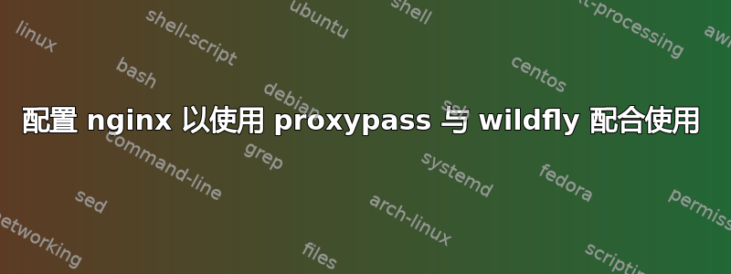 配置 nginx 以使用 proxypass 与 wildfly 配合使用