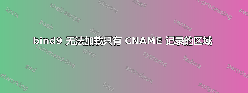 bind9 无法加载只有 CNAME 记录的区域