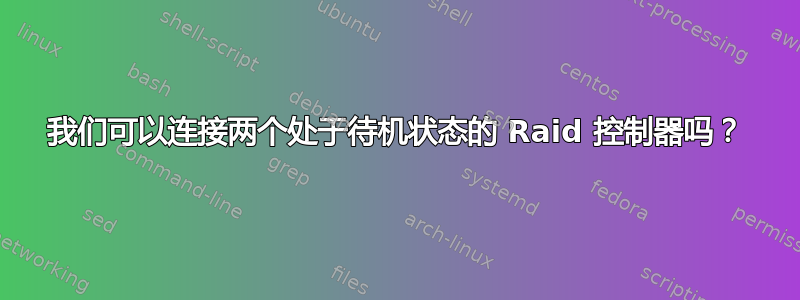 我们可以连接两个处于待机状态的 Raid 控制器吗？