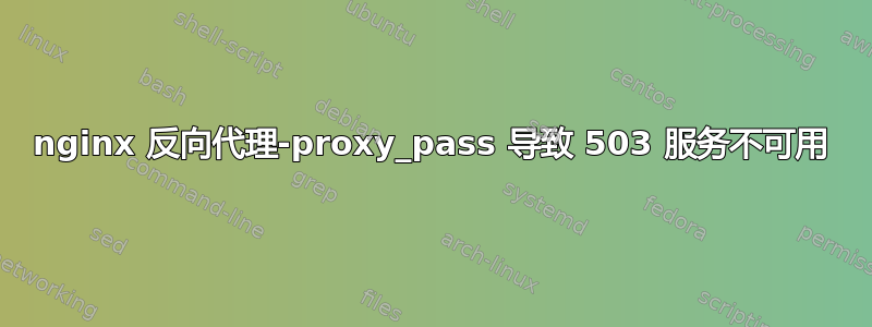 nginx 反向代理-proxy_pass 导致 503 服务不可用