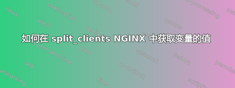 如何在 split_clients NGINX 中获取变量的值