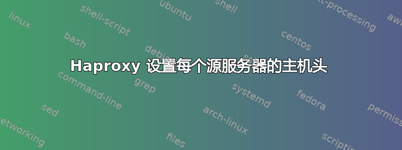 Haproxy 设置每个源服务器的主机头