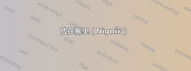 放在哪里（Nignix）