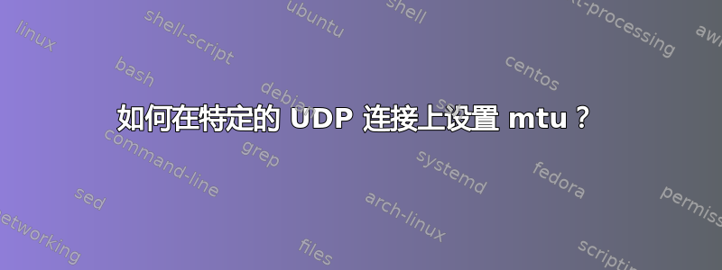 如何在特定的 UDP 连接上设置 mtu？