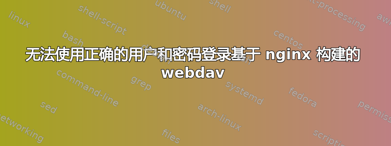 无法使用正确的用户和密码登录基于 nginx 构建的 webdav