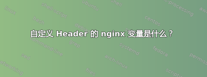 自定义 Header 的 nginx 变量是什么？