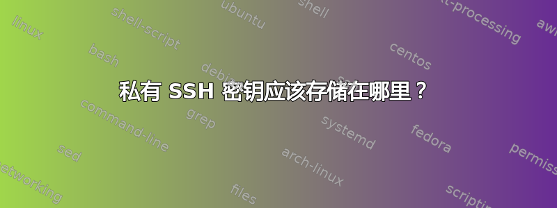 私有 SSH 密钥应该存储在哪里？