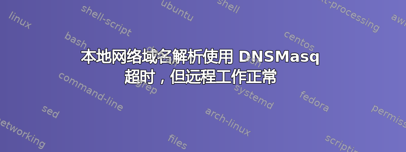 本地网络域名解析使用 DNSMasq 超时，但远程工作正常