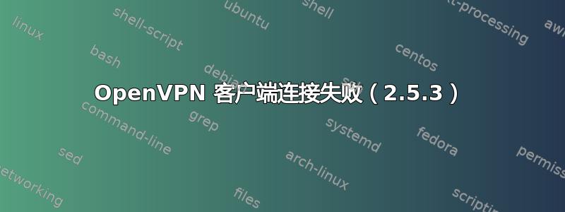 OpenVPN 客户端连接失败（2.5.3）