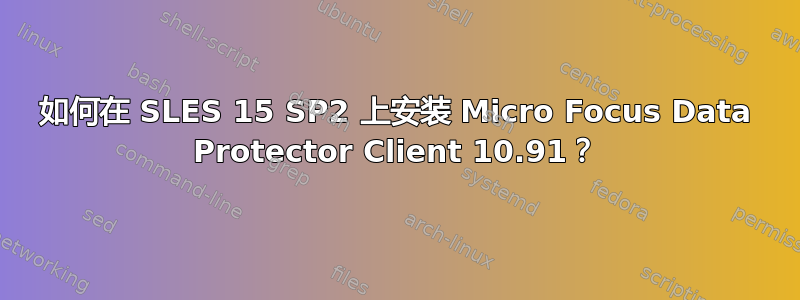 如何在 SLES 15 SP2 上安装 Micro Focus Data Protector Client 10.91？