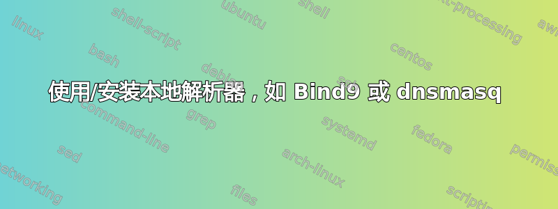 使用/安装本地解析器，如 Bind9 或 dnsmasq