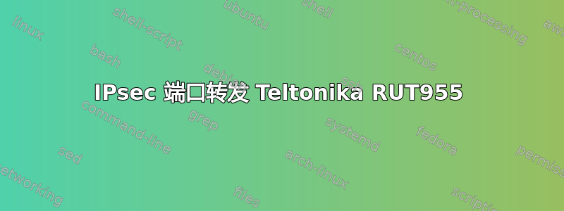 IPsec 端口转发 Teltonika RUT955