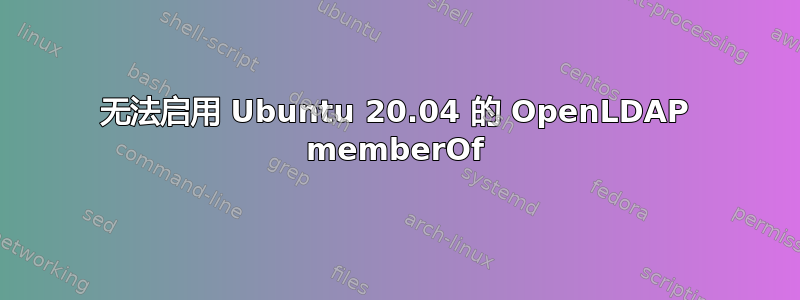 无法启用 Ubuntu 20.04 的 OpenLDAP memberOf