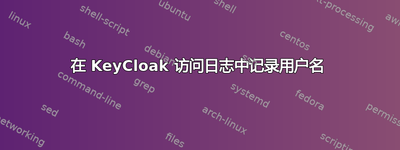 在 KeyCloak 访问日志中记录用户名