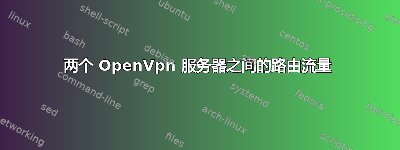 两个 OpenVpn 服务器之间的路由流量