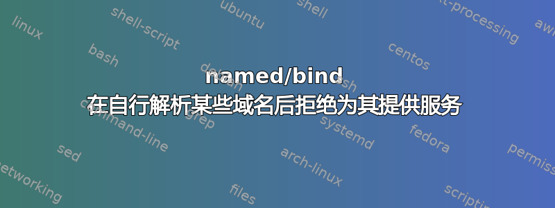 named/bind 在自行解析某些域名后拒绝为其提供服务