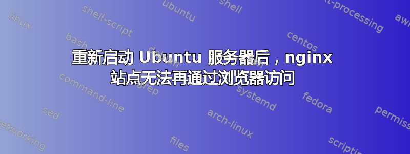 重新启动 Ubuntu 服务器后，nginx 站点无法再通过浏览器访问