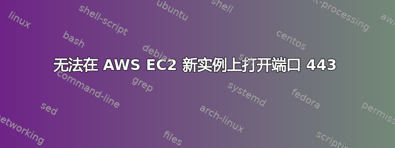 无法在 AWS EC2 新实例上打开端口 443