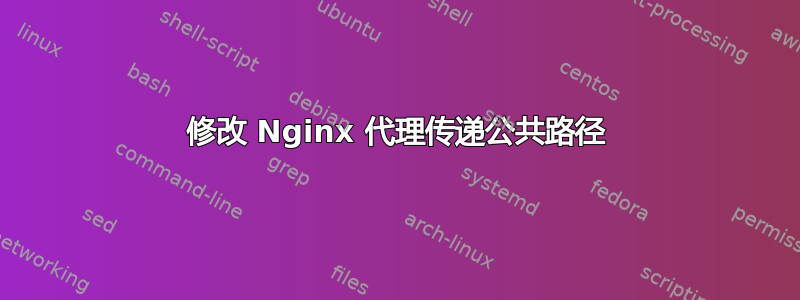 修改 Nginx 代理传递公共路径