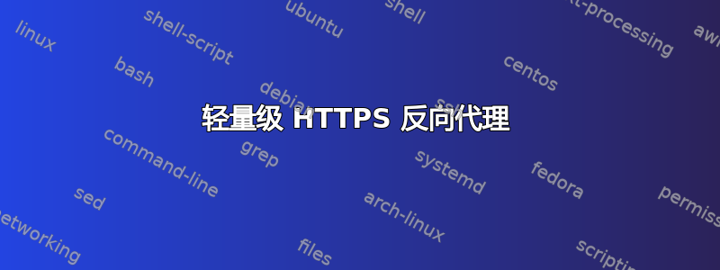 轻量级 HTTPS 反向代理