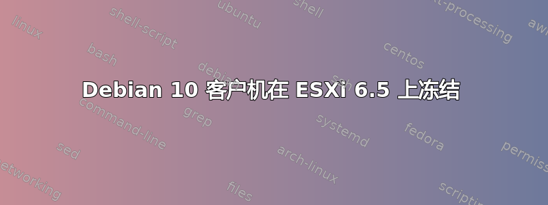 Debian 10 客户机在 ESXi 6.5 上冻结