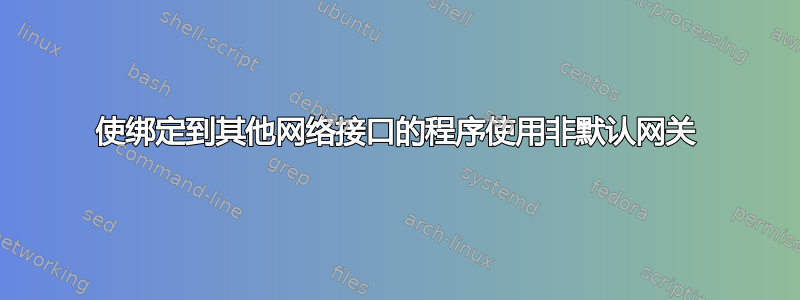 使绑定到其他网络接口的程序使用非默认网关