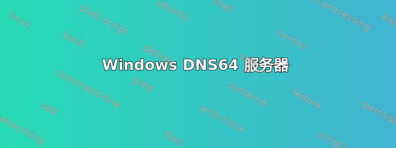 Windows DNS64 服务器