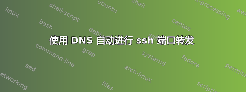 使用 DNS 自动进行 ssh 端口转发