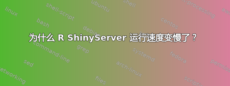 为什么 R ShinyServer 运行速度变慢了？