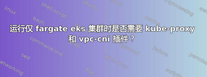 运行仅 fargate eks 集群时是否需要 kube-proxy 和 vpc-cni 插件？