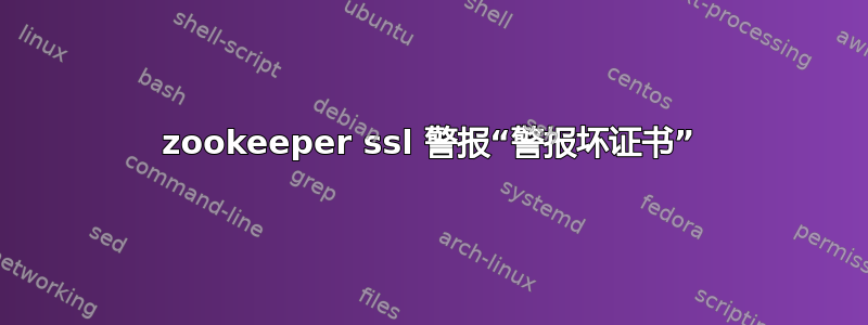 zookeeper ssl 警报“警报坏证书”