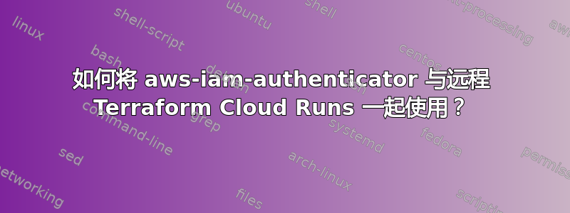 如何将 aws-iam-authenticator 与远程 Terraform Cloud Runs 一起使用？