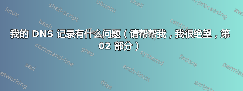 我的 DNS 记录有什么问题（请帮帮我，我很绝望，第 02 部分）