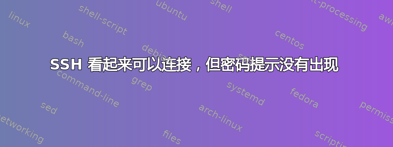 SSH 看起来可以连接，但密码提示没有出现