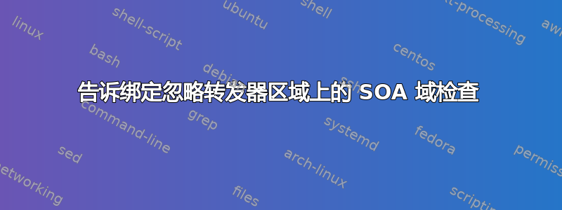 告诉绑定忽略转发器区域上的 SOA 域检查