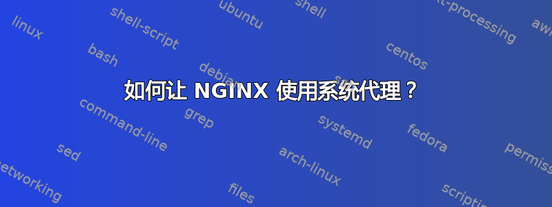 如何让 NGINX 使用系统代理？