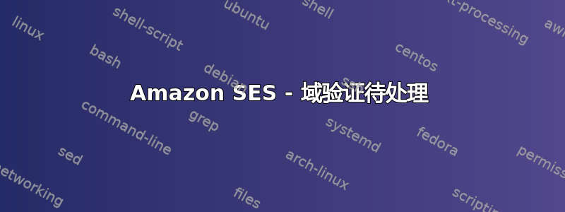 Amazon SES - 域验证待处理